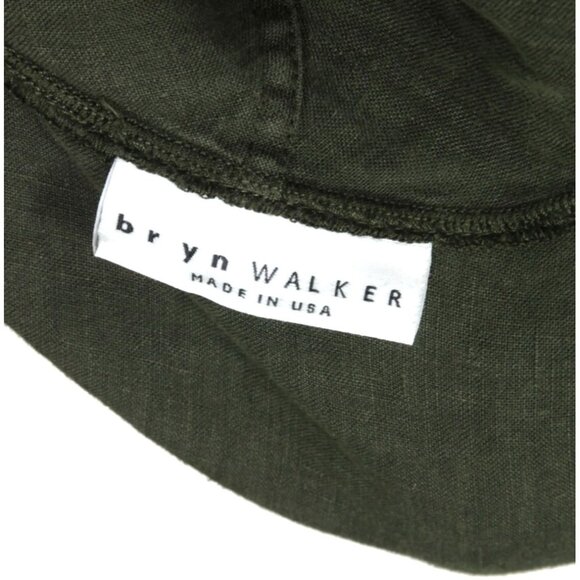 Bryn Walker Linen Hooded Open Front Cardigan Jacket Olive Green sz S USA /774 - Picture 6 of 6